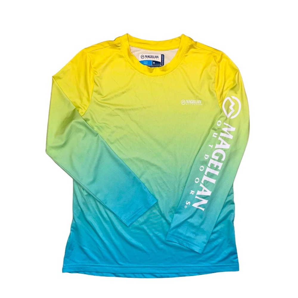 MAGELLAN OUTDOORS ombré fishing gear performance shirt girls unisex size M